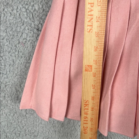 L’ecole des Femmes Baby Belle Du Jour 2.0 Wool Pleated Skirt Pink Dress Size 6 - Picture 6 of 16